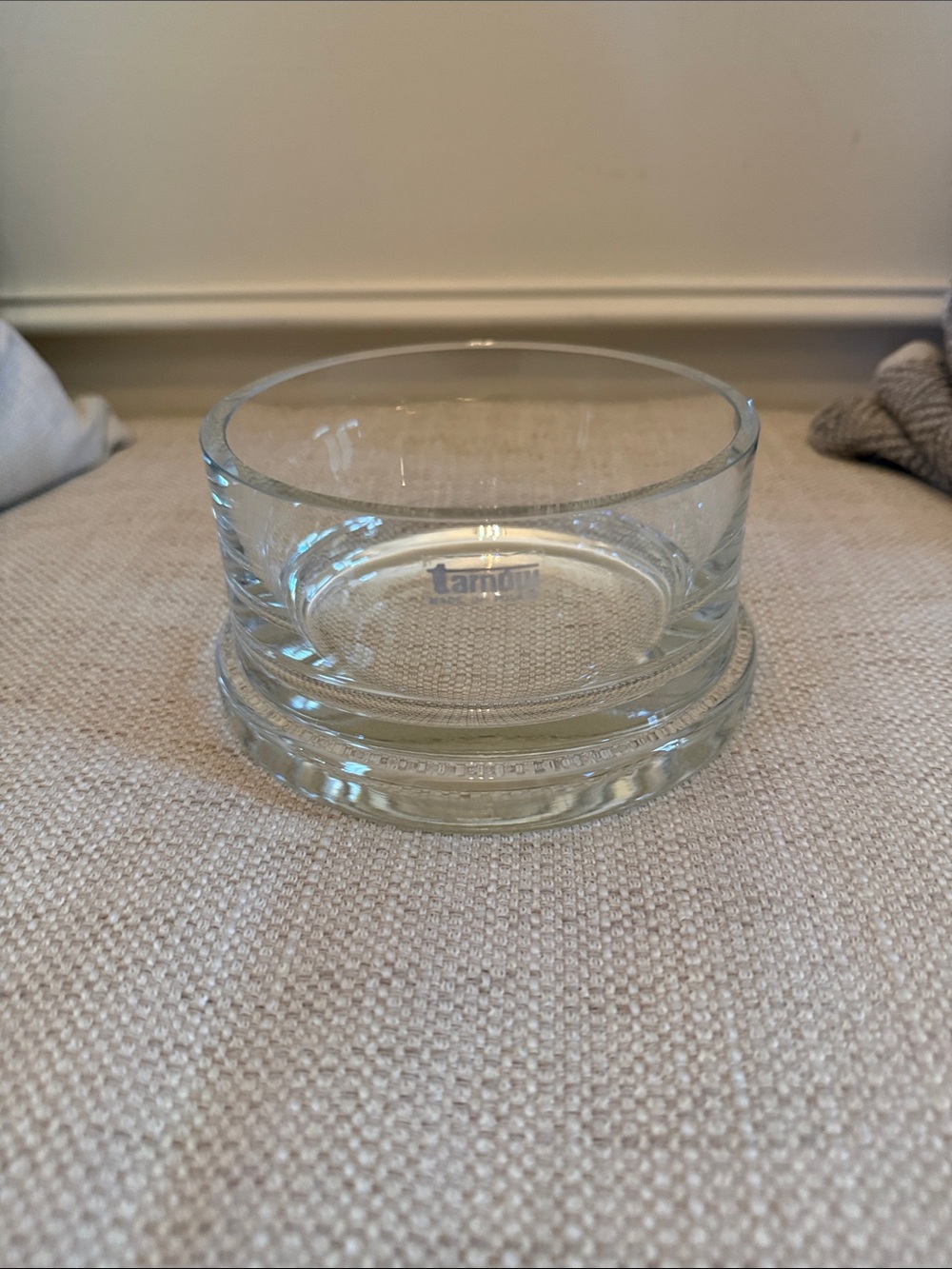 Tarnow Poland Clear Glass Serving Bowl - Clear